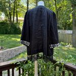 Focus 2000 Black Lace Trim Blazer 16W rhinestone sleeves Photo 4