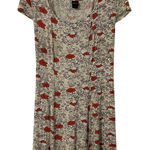 Disney White & Red Winnie the Pooh Floral Design Style Dress Women’s Size 2X Fit Photo 0