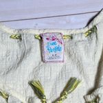 Free People  Cotton Gauzy Pale Yellow Romper Small Beach Flowy Photo 5