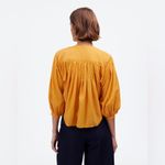 Madewell NWT Balloon Sleeve Top in Pollen XS tear from sensor sew or incl patch Photo 3