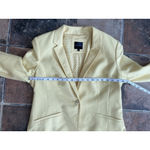The Limited  Butter Yellow One Button Polka Dot Cuff Blazer Size Large Photo 7