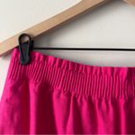 J.Crew Linen/Cotton Pink Bubble Mini Skirt scalloped hem stretchy elastic waist Photo 2