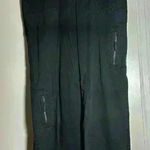 Chico's Women’s Black Wide Leg Cargo Pants. Size: 1 Regular. Side Pockets. Zip Pockets. Photo 0