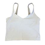 Lululemon  Align White Crop Tank Top Light Support Nulu Buttery Soft Size 0 Photo 0