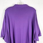 Woman Within  Plus Size‎ 4X 34W 36W Top Polo Shirt Purple Short Sleeve Collar 596 Photo 5