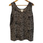 Chico's Chico’s Travelers Slinky Tank Top Date Night Zebra Print Black Gold Size 2/12 Photo 0