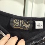 Bob Mackie  1980s Sequin Top Dynasty Black Silver Retro Photo 3