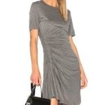 ALC Frank A.L.C. Women's Dress Size Small Gray Short Sleeve Scoop Neck Stretch Ruched Photo 0