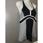 Boston Proper Sport Tank Top Womens Medium Black Gray Colorblock Racerback Gym Photo 1