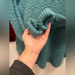 Victory for Her Sportswear Knit Pullover, Long Sleeve Tunic Length Sweater Teal Green Size L Photo 4