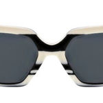 Oscar de la Renta  51mm Square Cat Eye Sunglasses In Black White New Tags Photo 0