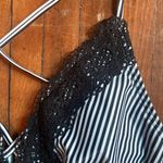 Cupshe  Women's Plunging V-Neck Lace Trimmed One-Piece Swimsuit, Black White Photo 7