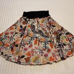 Women’s Eva Franco Bird Flower Print A Line Swing Skirt Multi Color Size 6 Photo 7