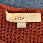 Loft  Brown Ribbed Peplum Tank Top Photo 1