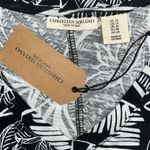 Christian Siriano New York NWT 1X Black & White Pineapple Print Knit Top Shirt Photo 4