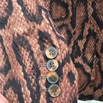 We Wore What fitted Shape Long Blazer In Brown Snakeskin size 2 NWT Sold out Photo 10