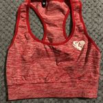 women's best  Red Racerback Sports Bra Gym Athletic Activewear Size XXS EUC #7610 Photo 5