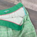 Boden Pintuck Printed Linen Skirt Green Ivory 6 Knee Length Green Photo 8