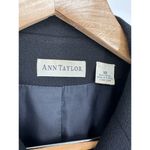 Ann Taylor Vtg LOFT 100% Wool Double Breasted Blazer Jacket Sz 10 Black Academia Photo 1