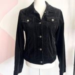 Black‎ Corduroy Jacket Women's Vintage 90s 2000s Y2K 2000s Grunge Retro Large Black Photo 1
