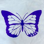 Comfort Colors  Purple and White Zeta Butterfly Tee Size L Photo 4