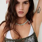 ZARA Khaki Green Long Textured Bodycon Cover Up Dress Photo 3