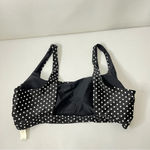 Aerie Scoop Wide Straps Bikini Top Bra Swimwear Size XXL Polka Dot Black/Cream Photo 1