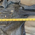 Harley Davidson Shirt Womens MediumDenim Embroidered Pearl Snap Long Sleeve Roll Blue Size M Photo 7