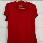 Betabrand Women’s Medium Red Short Sleeve Top Blouse Stretchy Photo 0