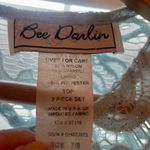 Bee Darlin  Floral Skirt Blue Lace Top Two Piece Prom Bridesmaids Dress size 7/8 Photo 5