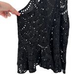 Free People Intimately  Black Starry Eyelet Peplum Tank Top Racerback size Small Photo 6