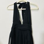 NEW Retrofête Zion Silk Chiffon Dress Bodysuit Lined Black Sz Large $595 Baddie Photo 6