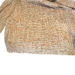 Susan Graver  Abstract V Neck Long Sleeve Tiered Hem Semi Sheer Tunic Top Shirt Photo 7