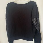 Victoria's Secret black sequin sweatshirt size medium 88% cotton Photo 11