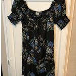 Francesca's Francesca’s Blue Rain blue/black floral mini dress, Size Small Photo 1