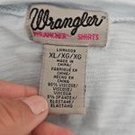 Wrangler Wrancher Light Blue Slub Jersey Riched Knit Top Size XL Photo 4