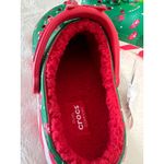 Crocs Adults Unisex Mickey Holiday Lined Classic Clogs Green Red Size M9 W11 Photo 6