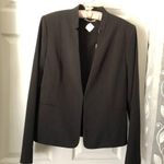 T Tahari New  Women's pinstriped Black Blazer size 6 NWT Zoe jacket Photo 0