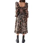 Ulla Johnson New Isla Floral Print Puff Sleeve Lined Midi Dress Size 2 $495 Photo 1