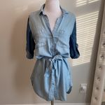 Cloth & Stone Anthropologie Two Tone Chambray Shirt Dress Photo 1