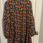 KIRUNDO Long Sleeve Boho Floral Print Casual Loose Dress Size L New With Tag Blue Size L Photo 2