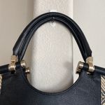 Banana Republic Tote Leather Straw Woven Tribal Bohemian Metal Accents western Photo 1