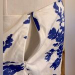 Gap Women Skirt Blue White Side Zip 100% Cotton Casual Floral Flowy Size 2 Photo 4