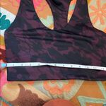 Zella  Black and Purple Patterned Sports Bra small Photo 3