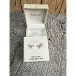 Rachel Zoe NIB  Bow Cubic Zirconia 925 Sterling Silver Earrings Photo 4