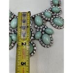 Vintage Women's Green and Clear Bib Drop Chain 9" SKU 6190 Photo 4