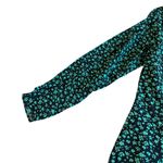 ZARA  Green Black Floral Print Dress Long Sleeve Mini Length Size XS Women's Photo 2