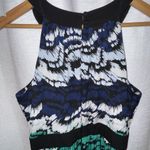 Max and Cleo  Painted Feather Jersey Sleeveless Halter Dress Office Casual SIZE 8 Photo 4