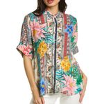 Johnny Was  Clover Button Down Shirt In Multi size small Photo 6