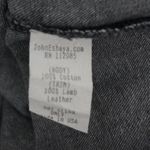 Jet John Eshaya Snap Button Leather Trim USA Made Shirt Small Black Photo 2